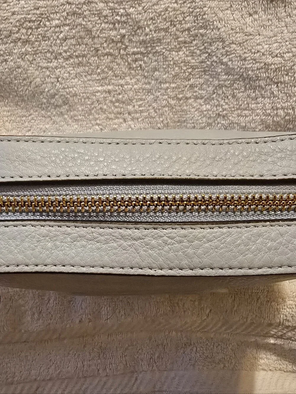 Tory Burch Perry Bombe Mini Pebbled Leather Bag Cloud Blue NWT